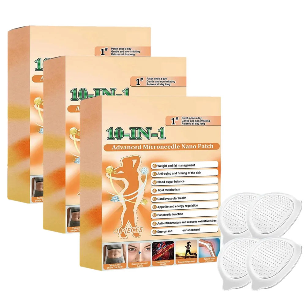 1-5X 10-in-1 Berberine x NAD+ Weight Management Assistance Patch Easy To Use Body Weight Loss Sticker Body Care Patch