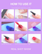 Limegirl Nail Set Nail Gel Tools Kit 54W Nail Lamp 18/12/7 Colors UV Gel Nail Polish Kit Contains Nail Drill Machine Nail Kit