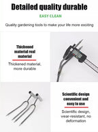 Handheld Adjustable Gardening Two Teeth Fork Stainless steel multifunction Gardening Spade Fork