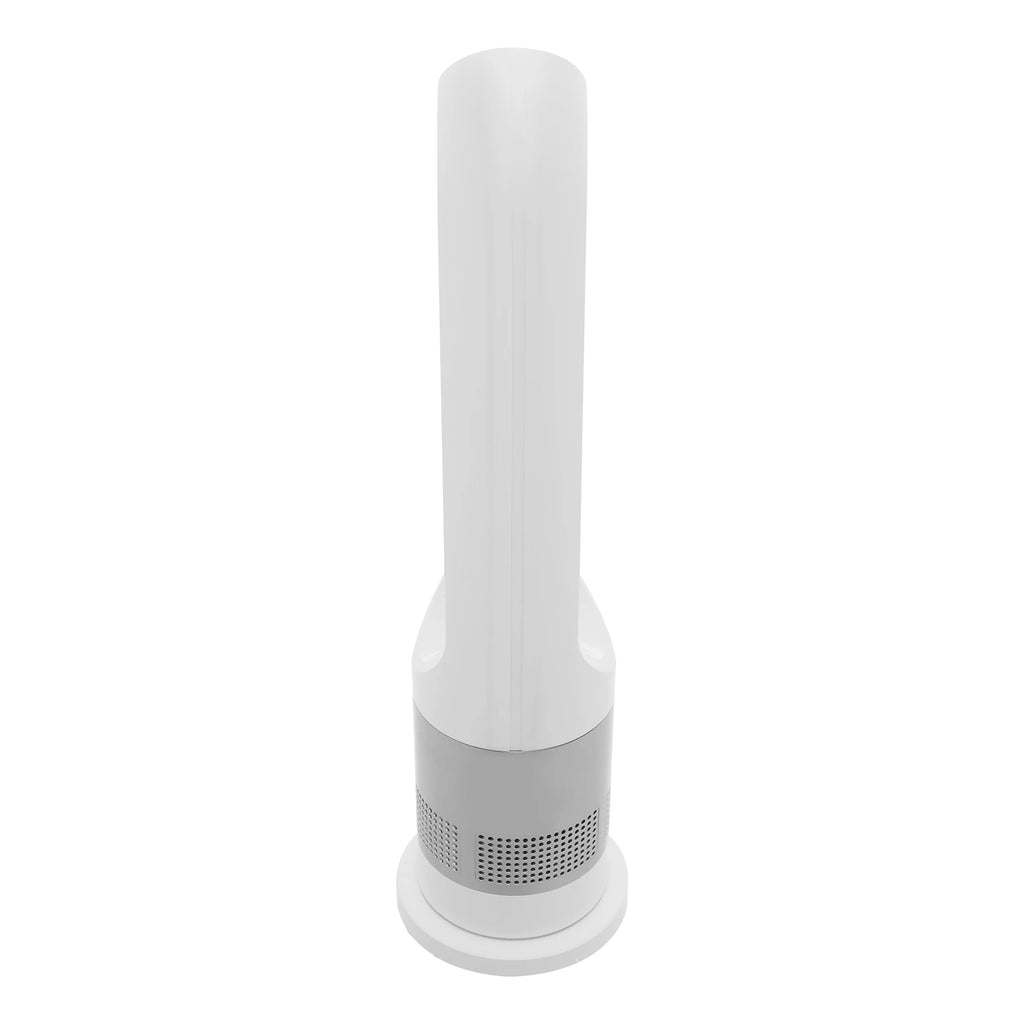 Year-Round Dual Mode Cooling Heating Tower Fan W/Remote 1200W Heater 8 Speeds 9H Timer 80° Oscillation Safe Bladeless