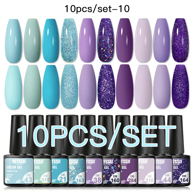 10/12PCS/SET Cat Magnetic Gel Nail Polish Set 9D Reflective Glitter Gel Semi Permanent UV Gel Soak Off Sparkling Nail Art Kits