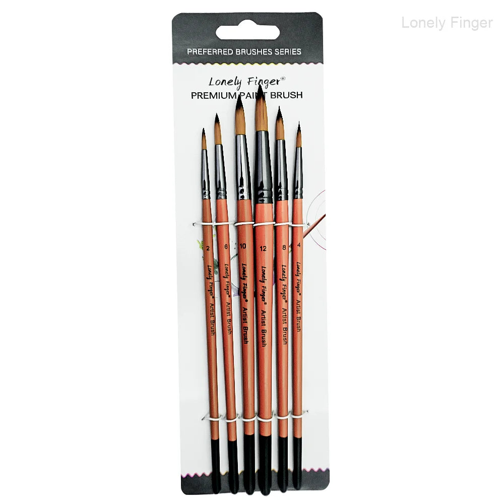 6/24/30Pcs Artist Paint Brush Set for Watercolor, Acrylic, Oil and All Media, Suitable for Canvas, Paper, Ceramic, Nylon Hair, W
