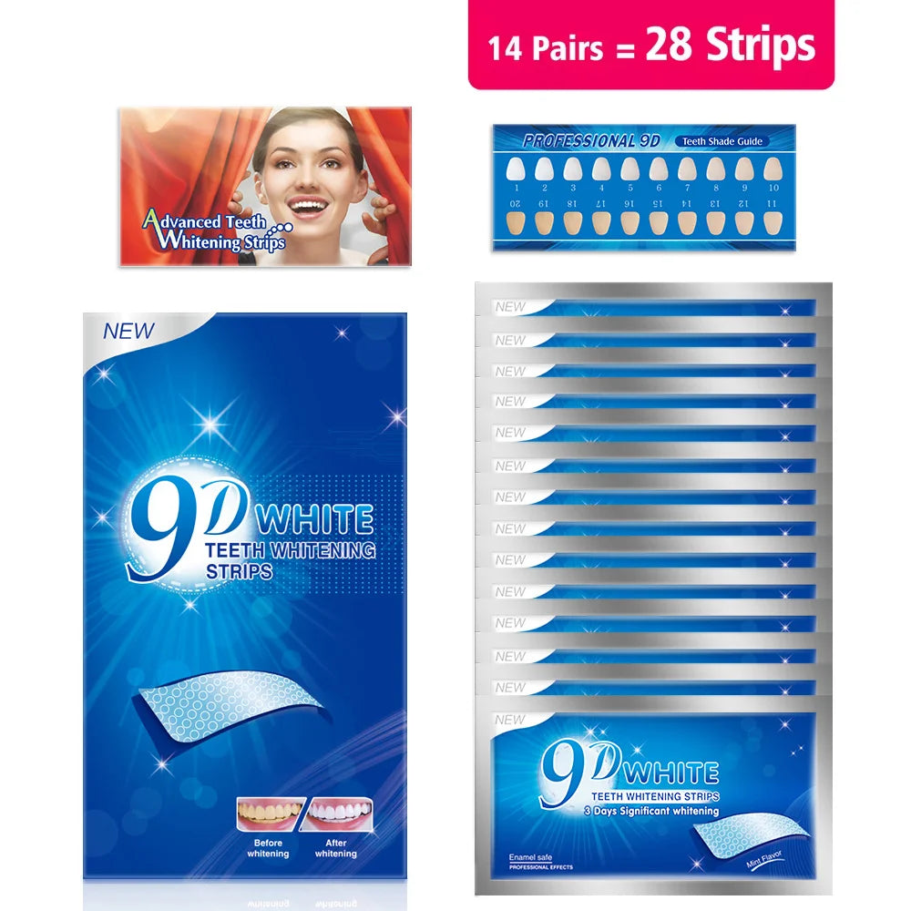 Teeth Whitening Strips White Tooth Dental Kit Oral Hygiene Care Strip for Teeth Veneers Dentist Whiten Strips 3D/5D/9D