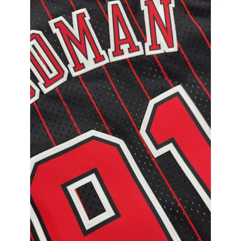 Mens Stripes Basketball Sports Jersey, Breathable Sleeveless Pattern Embroidery Sweatshirt Training Competition Sports Uniforms