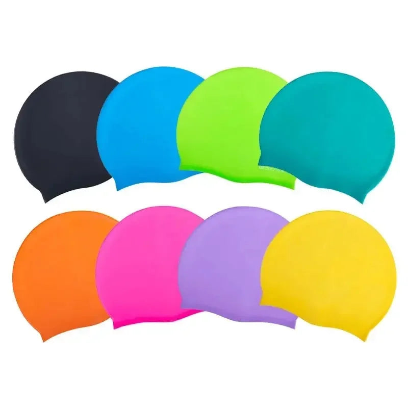 Swimming Cap Silicone Waterproof Swim Hat for Men Women Adult Kids Pool Caps Diving Swimming Equipment Elastic Caps 2025 Image principale du produit