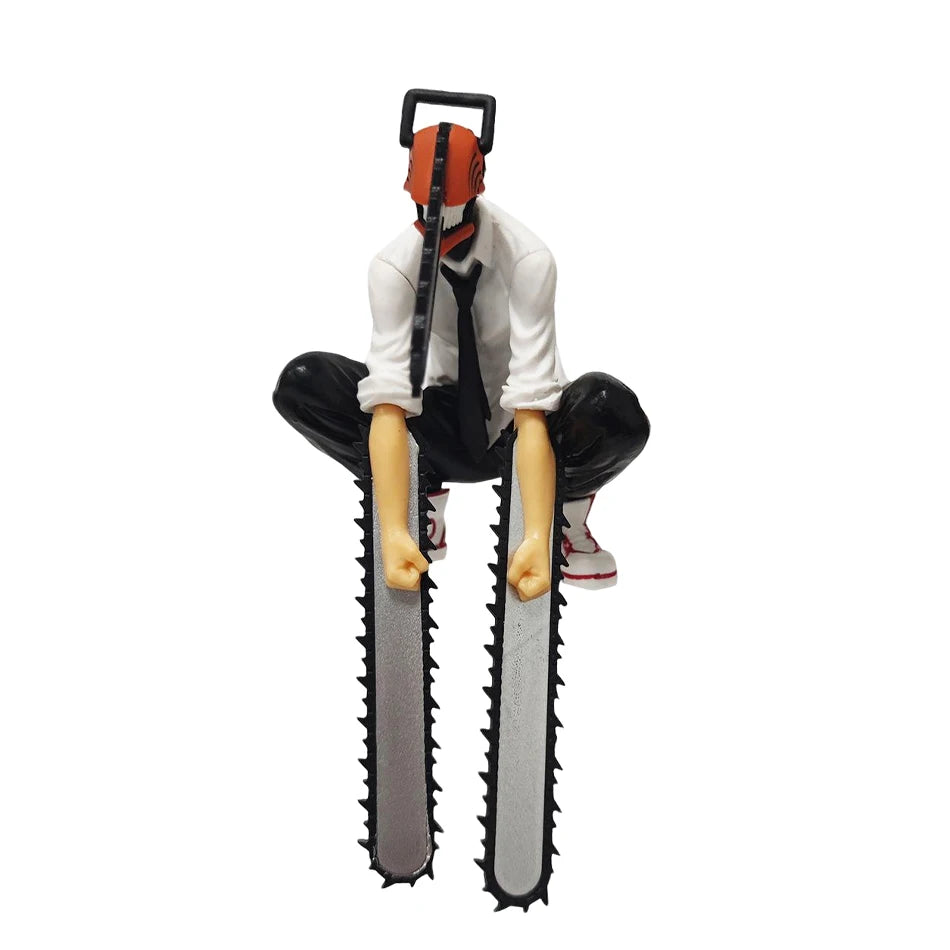 Anime Chainsaw Man Figure 2pcs Set Denji Action Figural 14-17cm Car Decoration Doll PVC Model Collection Toys Children Gifts