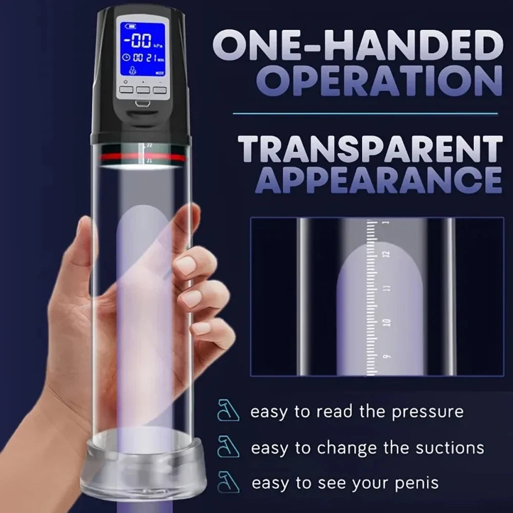 Automatic Penis Pump Suction Vacuum Male Masturbation Penis Extender Dick Erection Enhancement Trainer Adult Sex Toys Secondary image