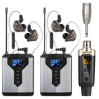 Stereo UHF in-ear monitoring wireless system DT1/2/4 transmitter and receiver of live music stage performance studio