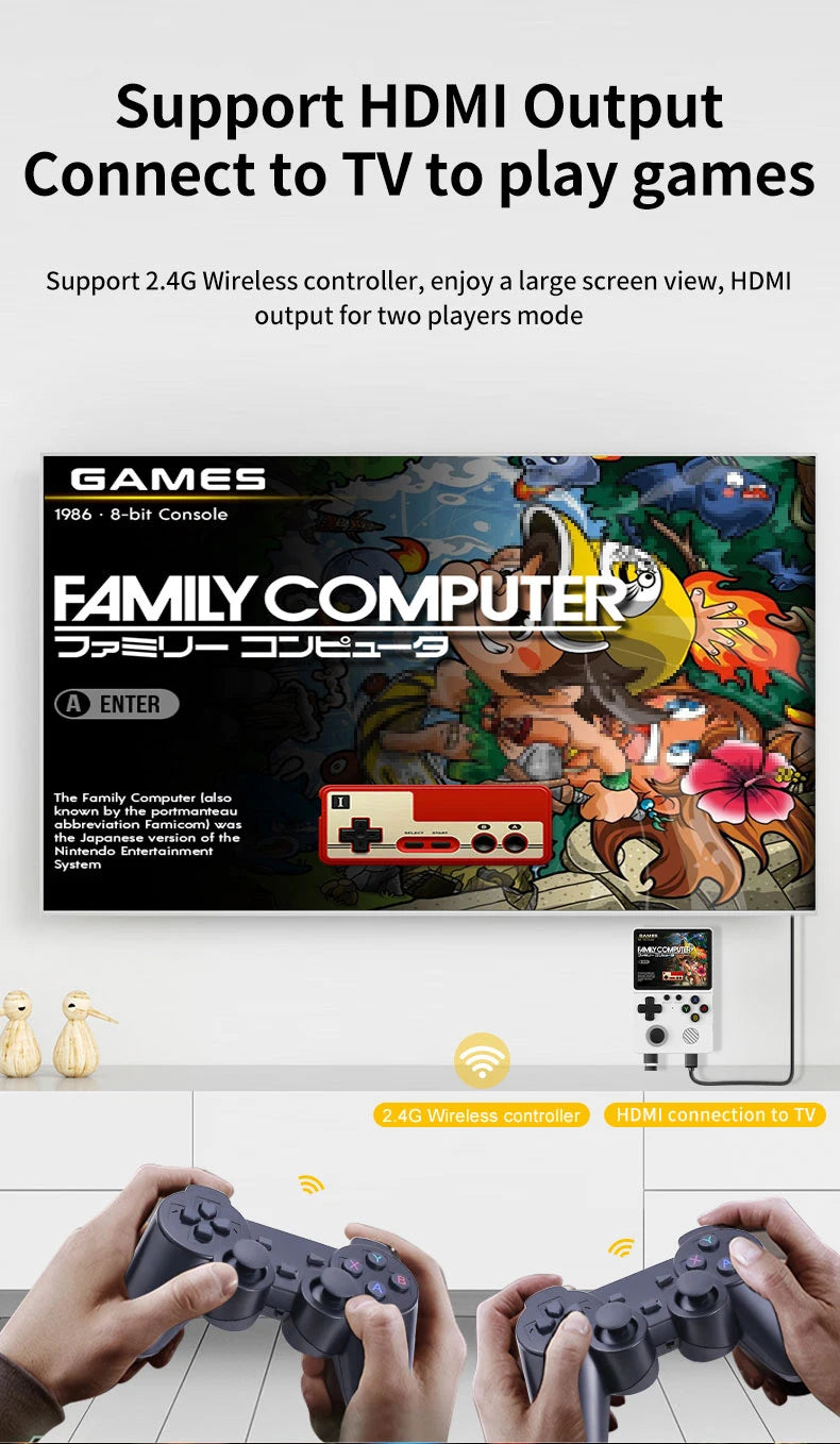 Newly Handheld Game Console with Multi-Platform Operation Support, HD IPS Screen, 3D Joystick, Ergonomic Game Console GB350