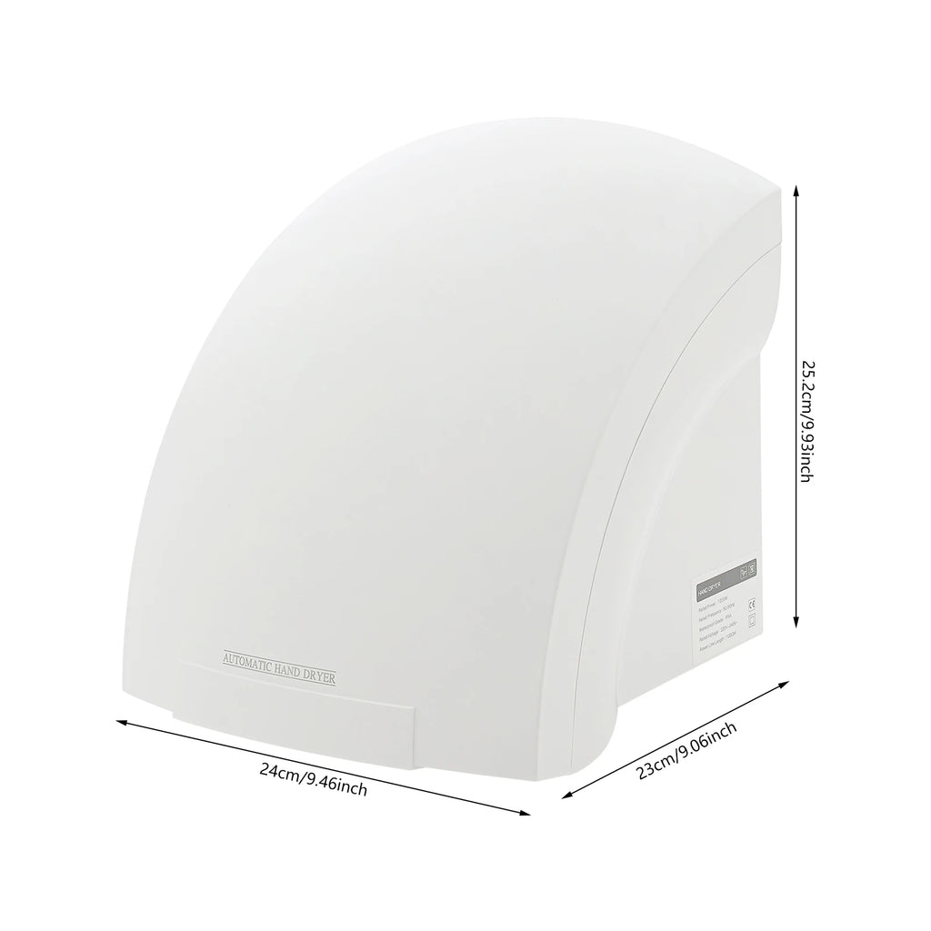 Electric Hand Dryer, Commercial Compact Air Hand Dryer, Automatic Hand Air Dryer  White 220-240V