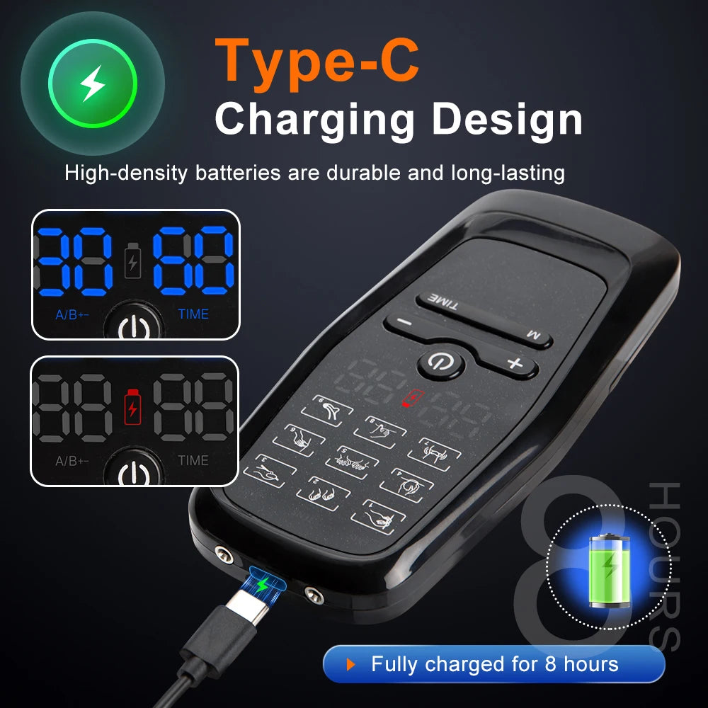 Ems Eletric Muscle Stimulator Therapy High-Frequency Tens Muscle Stimulator Physiotherapy Pulse Body Massager Slimming Machine