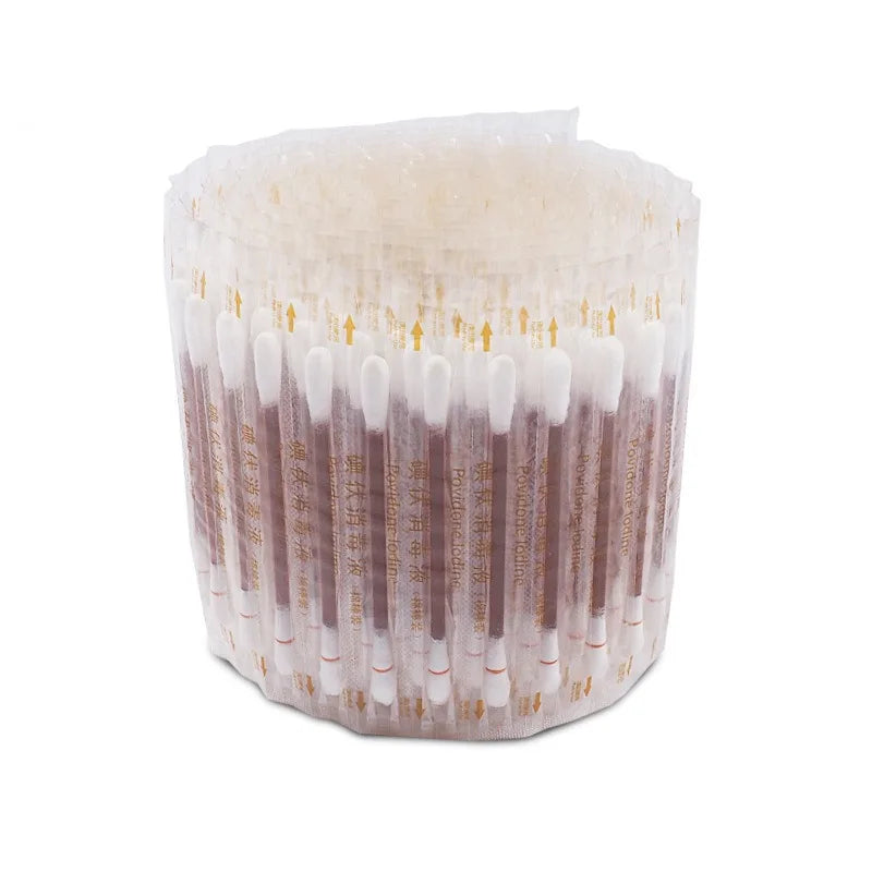 50 pcs Medical Iodine Alcohol Swab Medical Disinfectant Disposable Infant Adult Wound Convenient Treatment To Prevent Pollution