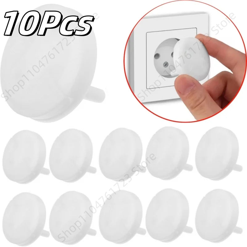 10Pcs White Electrical Safety Socket Protective Cover Baby Care Safe Guard Protection Anti Electric Shock Rotate Protectors