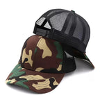 Military Camo Breathable Hard Top Baseball Cap | Wide Brim, Adjustable for Men & Women | Fishing, Hiking, Cycling Sun Hat