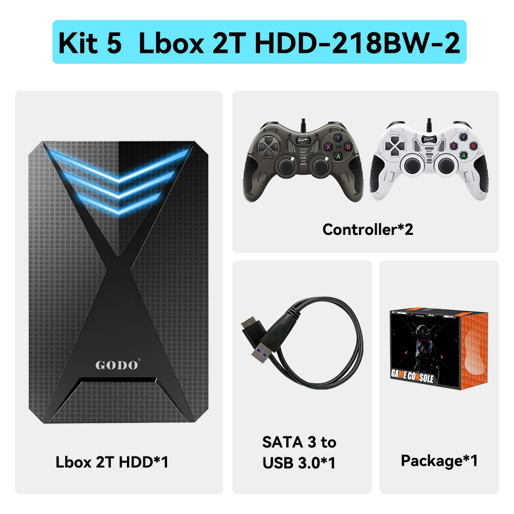 Launchbox 2T Game Hard Drive Disk for PS4/PS3/PS2/Wii/WiiU/GAMECUBE etc with 4200+ 3D/PC Games Portable Game Console For Laptop