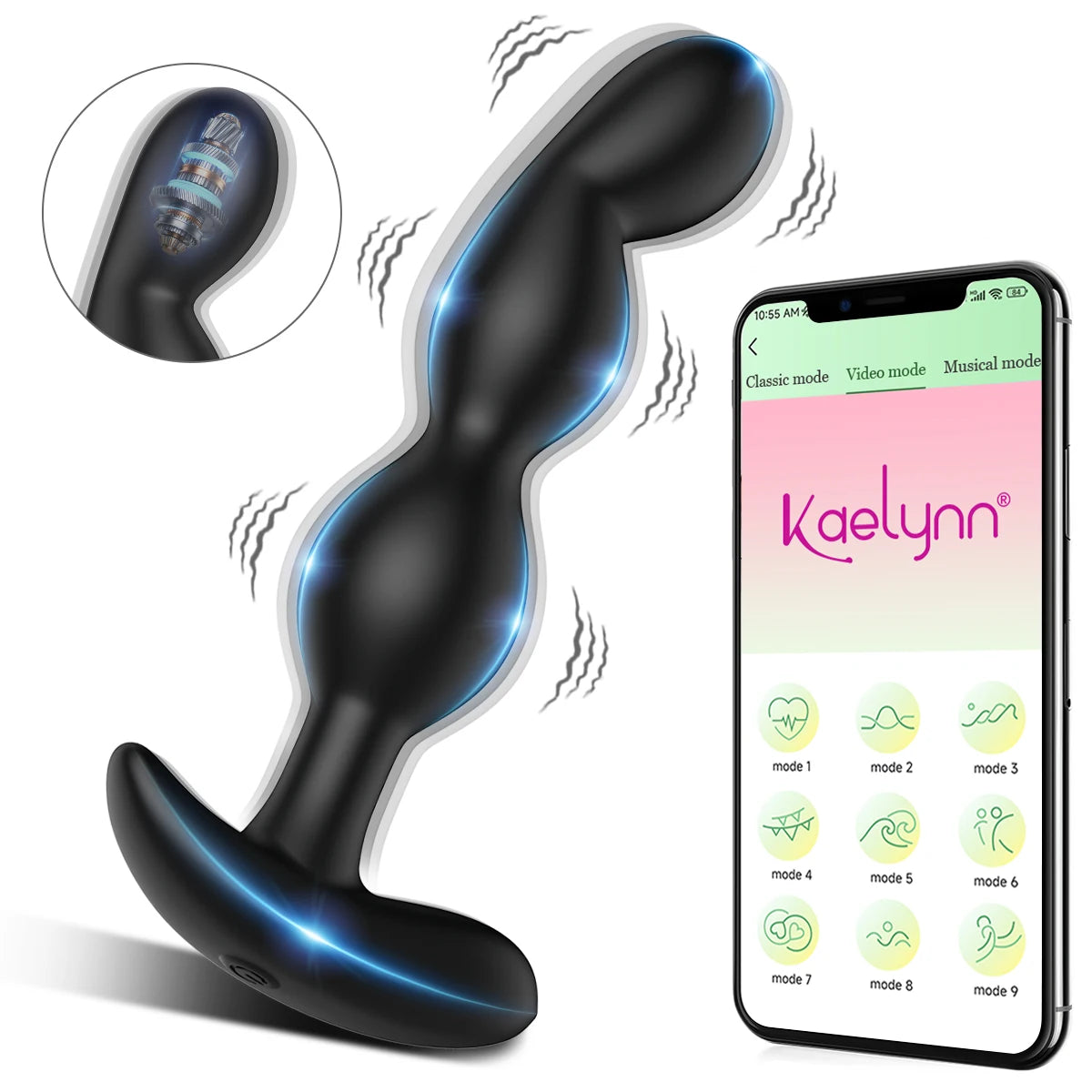 APP Bluetooth Anal Plug Vibrator for Men Prostate Massager Wireless Remote Butt Plug Vibrating Adult Sex Toys for Women Male Gay Main image
