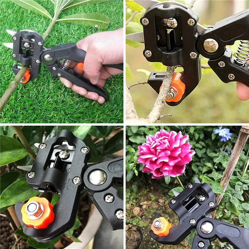 Multi-functional Garden Trimmer Pruning Seedlings Grafting Scissors Fruit Tree Grafting Machine Portable Gardening Tools