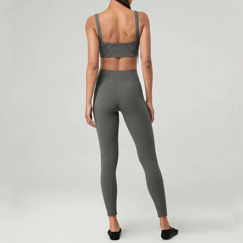 Seamless High-Waist Butt Lift Activewear Set Women's Sports Running Gym Workout Sport Set Women