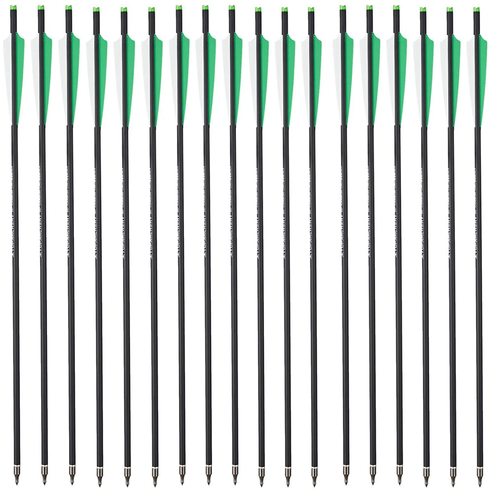 Carbon Crossbow Arrow with Replaced Arrowhead, Archery Bolts, Shooting Accessories, Hunting, ID8.8, OD7.6, 20"