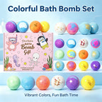 12pcs Bath Bombs Set with Surprise Toys Inside Essential Oil Moisturizing Skin Care Bathtime Sensory Play Gift for Boys & Girls