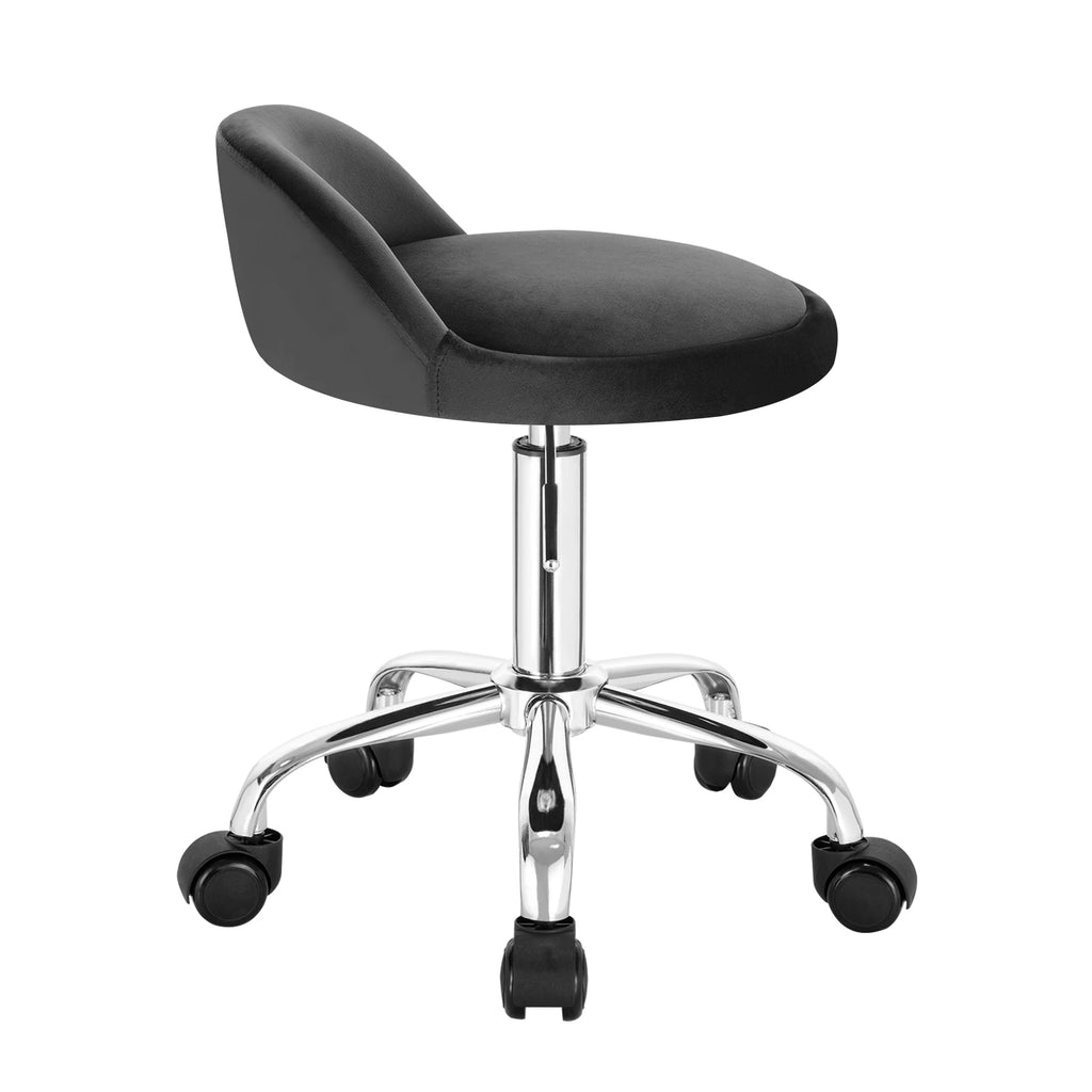 WOLTU Swivel Office Stool with Wheels Height Adjustable Computer Chair With Low Backrest Work  Roller Rocker Dressing Stool