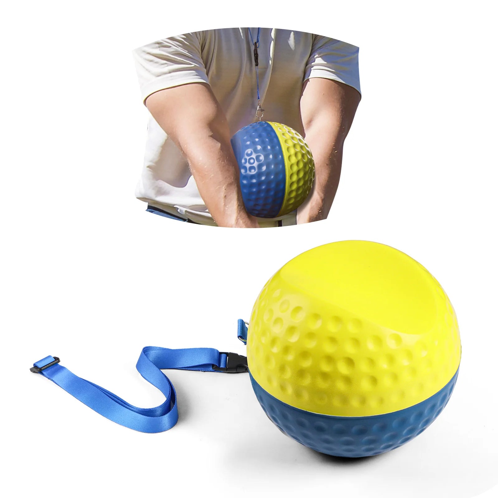 Golf Smart Ball Training Aid with Adjustable Lanyard, Portable Impact Swing Trainer,Posture Correction Aid with 3 Sizes S/M/L Main image