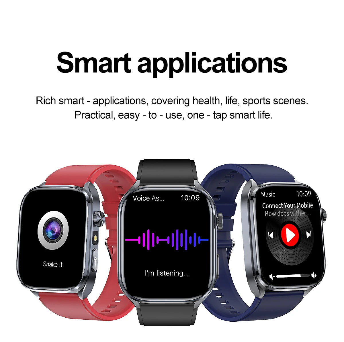 New Health Watch Uric Acid Blood Pressure Blood oxygen Body Analysis Body Fat SmartWatch ECG+PPG Bluetooth call Clock Women Men