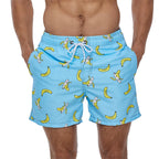 DATIFER Men's Sports Short Beachwear New Style Polyester Printing Fitness Beach Pants Surfing Swimming Trunks Bathing Swimwear