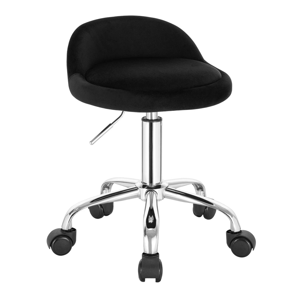 WOLTU Swivel Office Stool with Wheels Height Adjustable Computer Chair With Low Backrest Work  Roller Rocker Dressing Stool