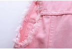 Fashion Denim Vest Women's Cropped Spring Summer Sleeveless Tops Short Jackets Waistcoat Top Outerwear Jean Cowboy Female
