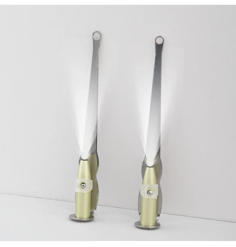 1PC Professional LED Light Tonsil Stone Remover Tool Stainless Steel Cleaner for Oral Care and Ear Wax Removal