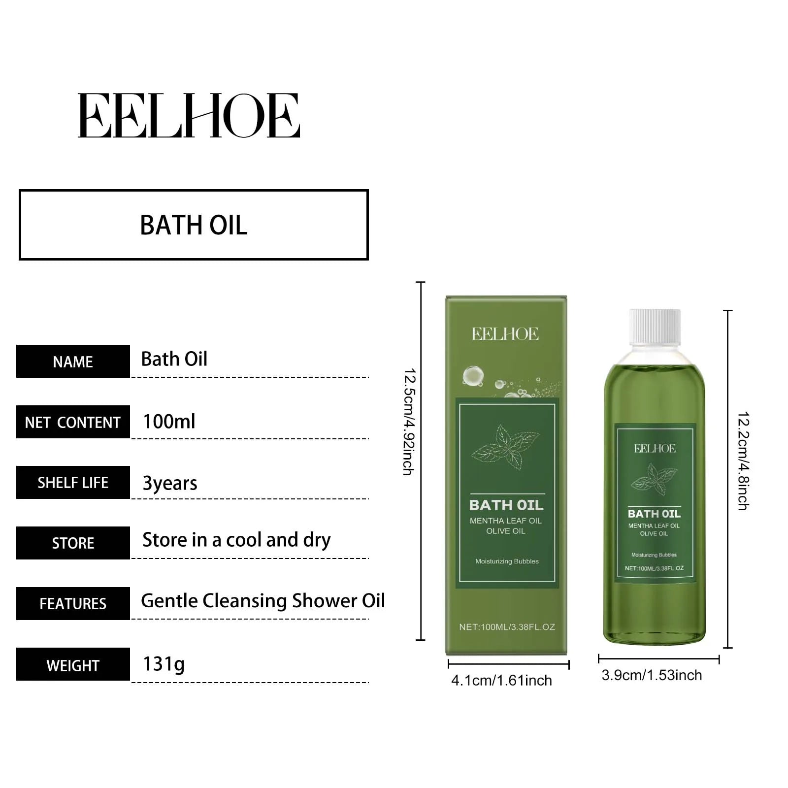 Eelhoe Body Moisturizing Bubble Bath Oil Lasting Nourish Deep Cleansing Moisturize Smoothing Skin Remove Exfoliate Shower Gels