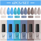 LILYCUTE Nail Gel Polish Set Pink Green Spring DIY Nail Art Design Long Lasting Soak Off UV Gel Manicure Painting Gel Vernis Kit