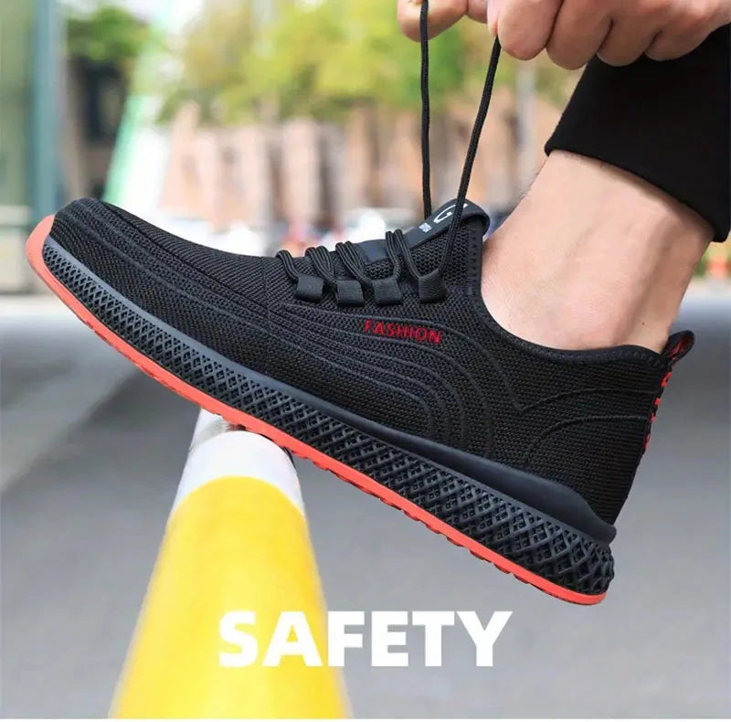 Puncture Proof Breathable Work Safety Boots Anti-stab Safety Shoes Men Steel Toe Shoes Man Construction Work Shoes Protective Sh