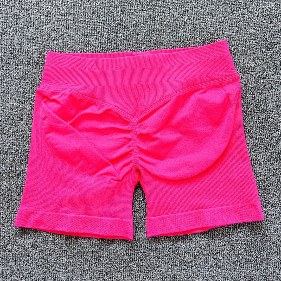 D LOGO Impact Seamless Fitness Peach Hip Sports Yoga Tight Pants Shorts