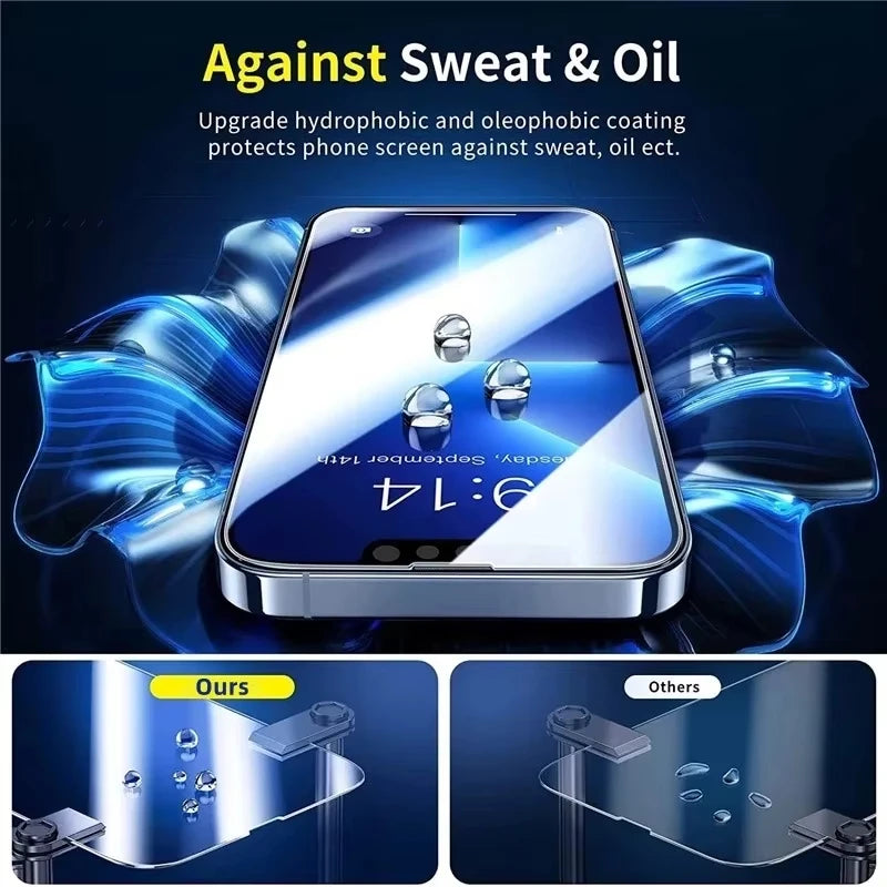1-5Pcs Tempered Glass for iPhone 17 Air 16 15 14 13 12 11 Pro Max Screen Protectors for iPhone 7 8 6 16e X XS XR Protective Film