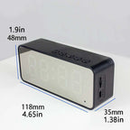 Alarm Clock Radio FM Bluetooth Speaker Portable Subwoofer Caixa De Som Sound Box Music Wireless Mini Woofers Bocina Lamp Column