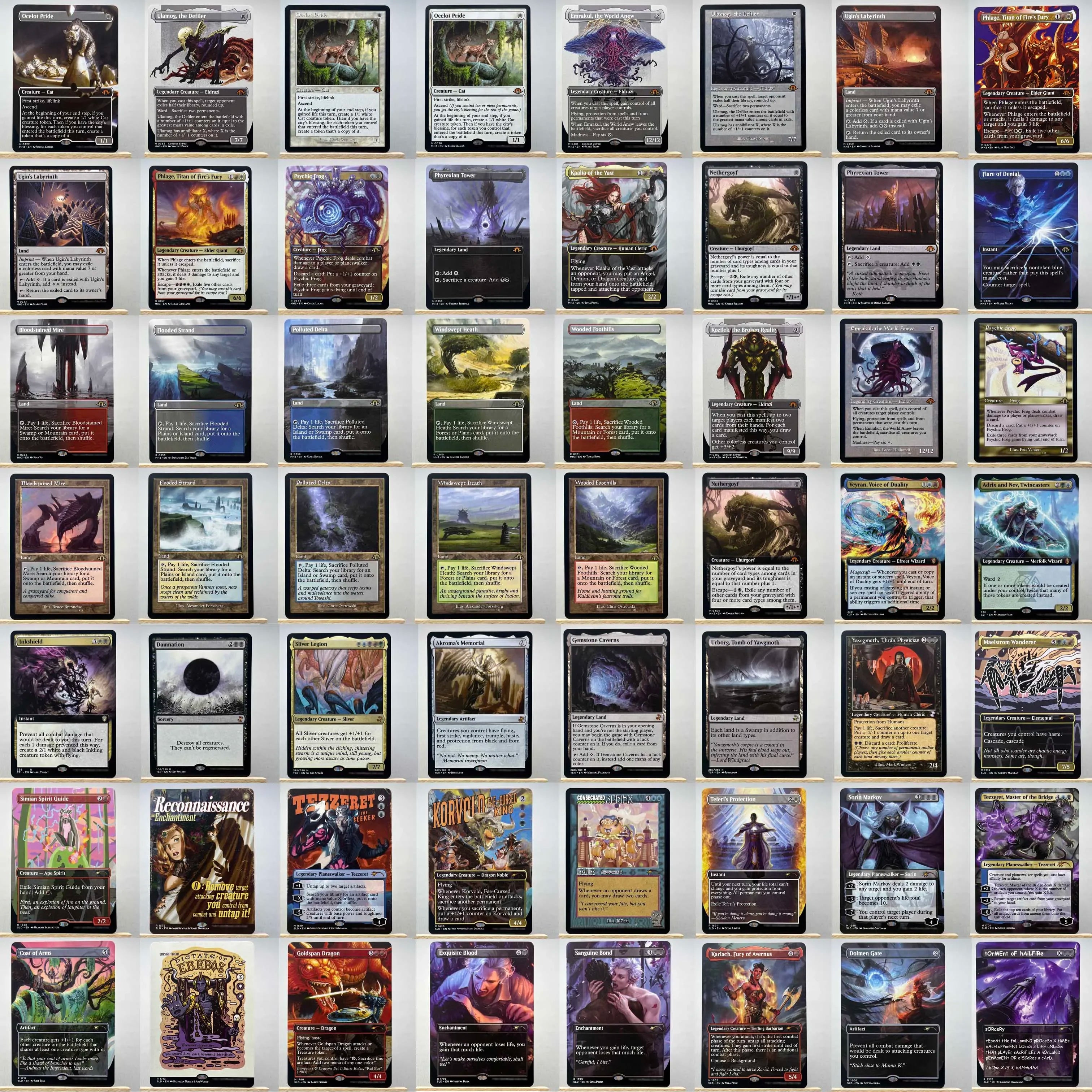 Whole Set TCG Cards for Home Play Proxy magical power9 beta fetch lands VMA dual  shock land The One Ring gathering Sol Ring