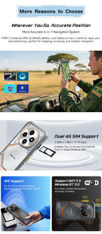 Blackview FORT 2 Smartphone, 6.78" HD+ IPS Display,MediaTek Helio G81 Processor,5000mAh Battery,Outdoor Rugged Mobile Phone