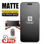 3Pcs Matte Tempered Glass Film for iPhone 17 16 15 14 Pro Max 17 Air Screen Protector for iPhone 13 12 11 Pro 16e 15 Plus XS XR