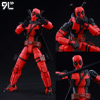 9L3D Printed Deadpool Wolverine Batman Spider-Man Venom Action Figures Dummy13 Lucky13 T13  Anime Model Toys Collectors Gifts