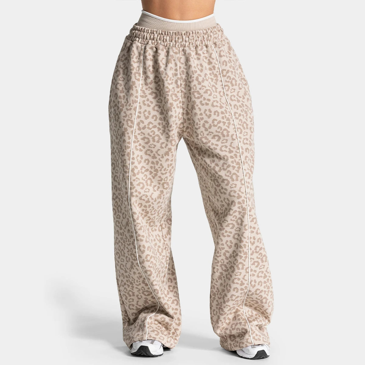 Yoga Leopard Print Jogger Pants for Women – Flexible, perfect for stretching, running, training, jogging, casual, relaxed, styli
