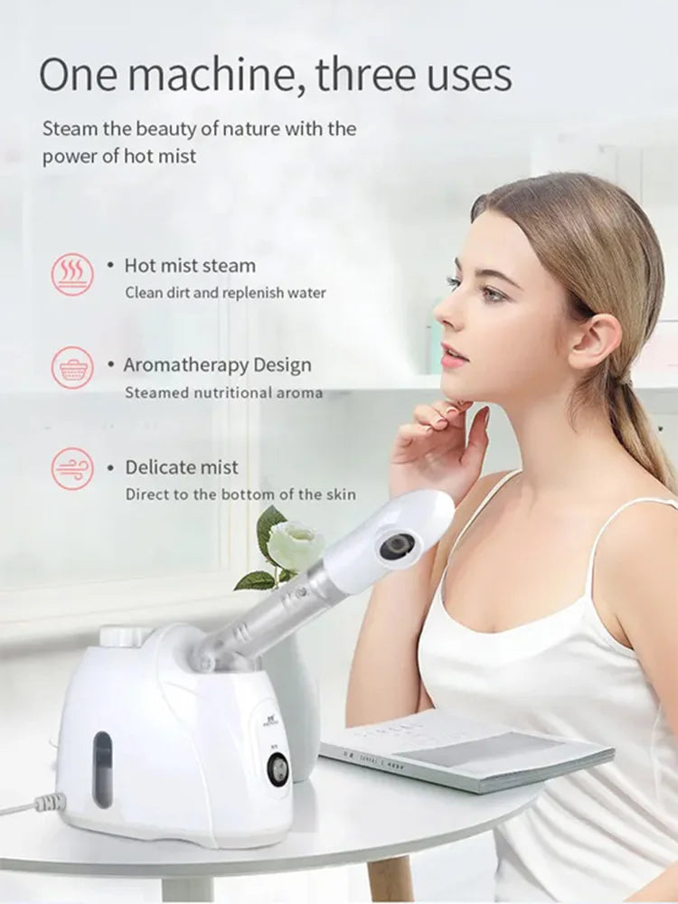 Professional Care Mini Appliances Face Nose Hot Spa Steamer Humidifier Vapozone Machine Nano Mist Spraer Facial Steamers