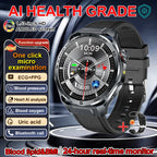 ECG High-end Health Smart Watch Men Blood pressure lipids bloodoxygen Body analysis Uric acid Health Tracker Smartwatch Men lady