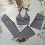 Scrunch Sports Suit Women's Yoga Set Gym Wear Sexy Sports Bras and Flared Leggings Sets Fitness Outfits Female Workout Clothes