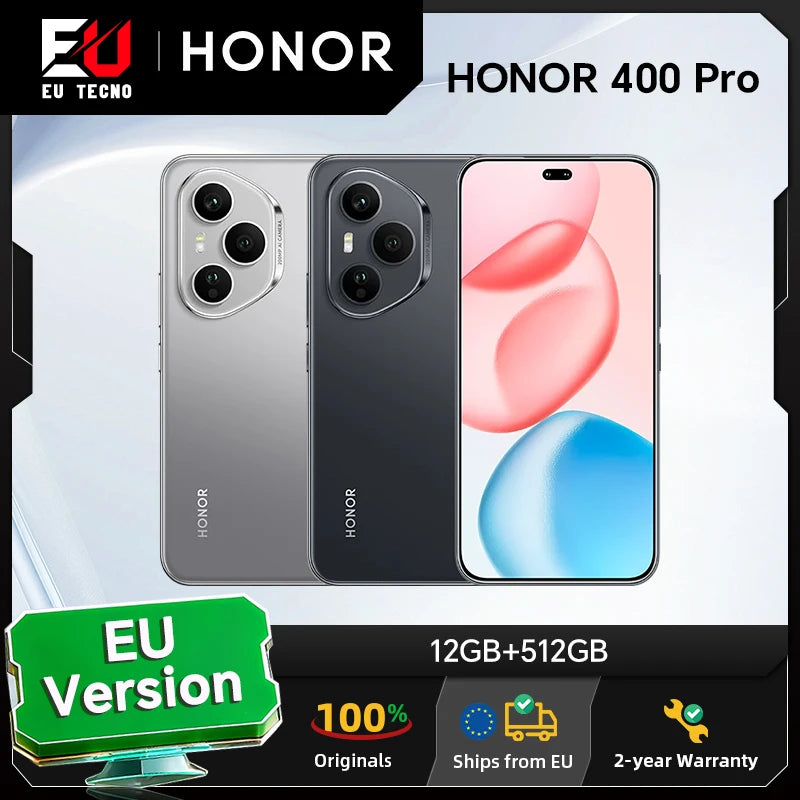 HONOR 400 Pro 5G,EU Version, 5G Smartphone, 200MP Ultra-clear AI Main Camera, Qualcomm Snapdragon 8 Gen 3, 5300mAh Battery