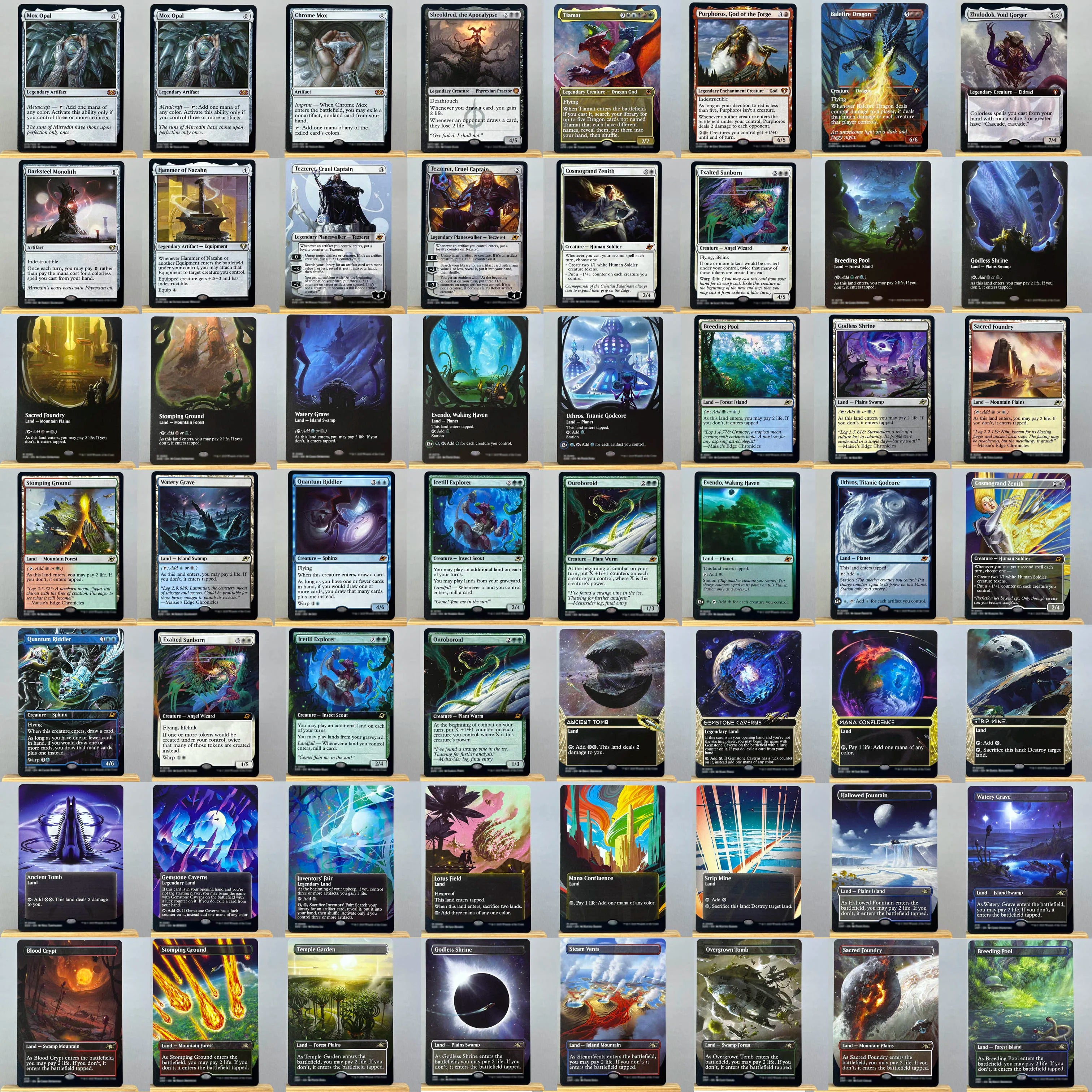 Whole Set TCG Cards for Home Play Proxy magical power9 beta fetch lands VMA dual  shock land The One Ring gathering Sol Ring