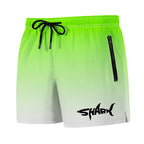 Shark Graphic Men's Board Shorts Summer Casual Beach Shorts with Mesh Liner Zipper Pockets Quick Dry Swim Trunks Bathing Suit