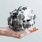 Soft Lufa Shower Sponge - Black - Dead Skin, Gives Glowing Skin - PE Skin-friendly Bath Ball for Home & Dormitory