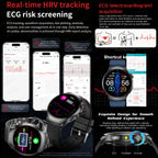 2026 New Micro Physical Examination Health SmartWatch Men ECG Uric Acid Lipids Blood Pressure BT Call Smartwatch For Android IOS